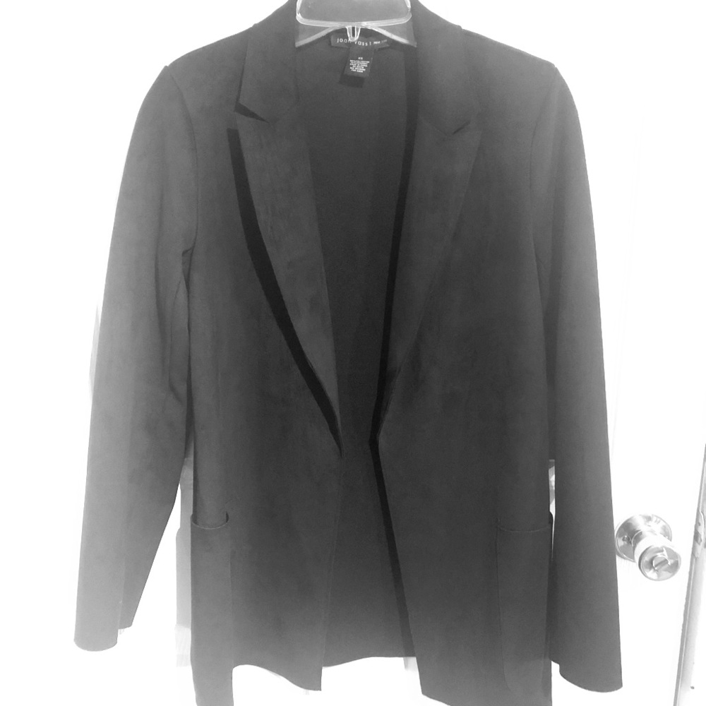 Joan Vass faux suede blazer